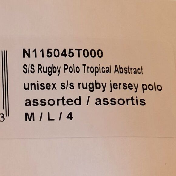 Wesc Tropical Abstract Colorful Rugby Polo Shirt Unisex Men M / Women Large NEW - Picture 6 of 8